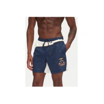Pantaloni scurti de baie barbati  251BW228CT3539 - Poliamida - Alb/Bleumarin
