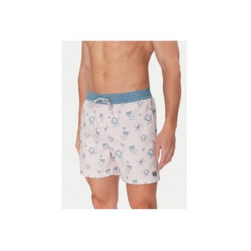 Pantaloni scurti de baie barbati  EBYJV00144 - Poliester reciclat - Roz
