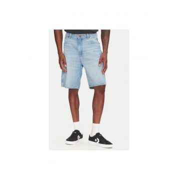 Pantaloni scurti din denim barbati  112362492 - Bumbac - Albastru