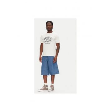 Pantaloni scurti din denim barbati  112362509 - Bumbac - Albastru