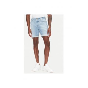 Pantaloni scurti din denim barbati  112363926 - Bumbac - Albastru