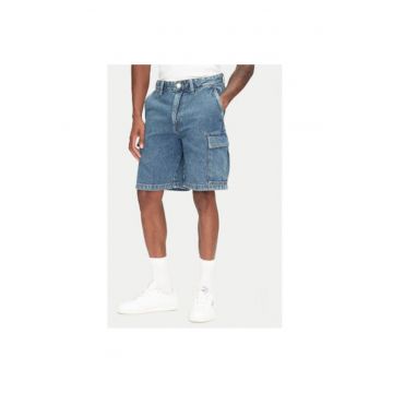 Pantaloni scurti din denim barbati  12272557 - Bumbac - Albastru