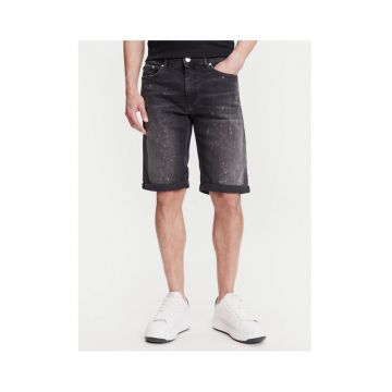 Pantaloni scurti din denim barbati  265820 552832 - Bumbac/Elastan - Negru - Negru
