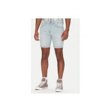 Pantaloni scurti din denim barbati  INSEJER 70-849 - Bumbac - Albastru
