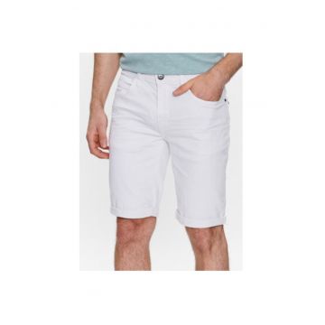 Pantaloni scurti din denim barbati  Kaden 70-100 - Bumbac/Lyocell - Alb