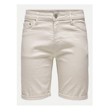 Pantaloni scurti din denim barbati  Sons - 22029296 - Bumbac/Elastan - Ecru