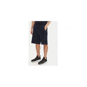 Pantaloni scurti sport barbati Ea7 Emporio Armani - 7M000153 AF10432 - Bumbac - Bleumarin