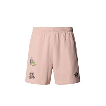 Pantaloni scurti sport unisex  NF0A8C2XLK61 - Bumbac - Roz
