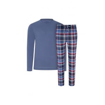 Pijama lunga din bumbac si modal