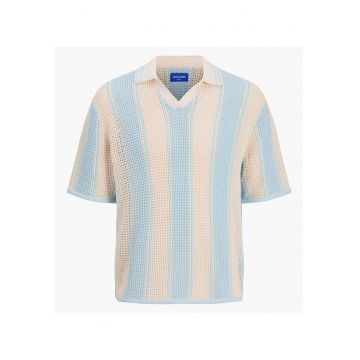 Pulover barbati  12277266 - Bumbac - Bej/Albastru deschis