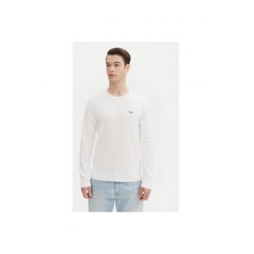 Pulover barbati  251MA1502L506 - Bumbac - Alb