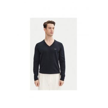 Pulover barbati  251MA1504L506 - Bumbac - Bleumarin