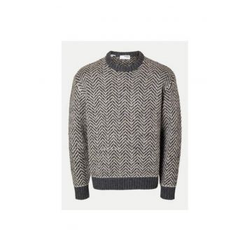 Pulover barbati -  304509926 - Lana/Poliester reciclat - Gri