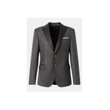 Sacou barbati -  303583156 - Poliester/Viscoza/Lana - Gri