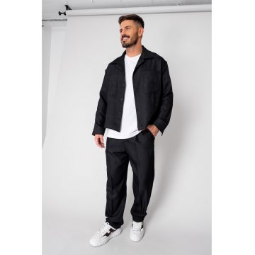 Set Camasa si pantalon lung Oversized Black 18766