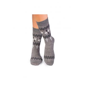 Sosete calduroase din lana merino Snow Gri -