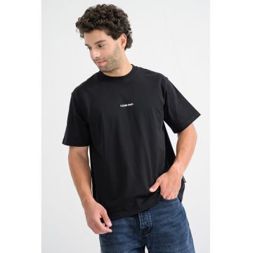 Tricou din amestec de bumbac organic si imprimeu grafic pe partea din spate