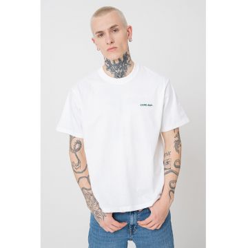 Tricou din amestec de bumbac organic si imprimeu grafic pe partea din spate