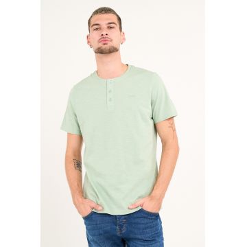 Tricou regular-fit cu model uni