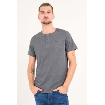 Tricou regular-fit cu model uni