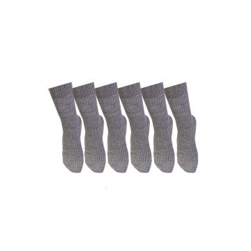 5 perechi de sosete calduroase din lana merino Warm Gri
