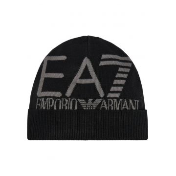 Caciula  EA7 Visibility Beanie Negru Gri