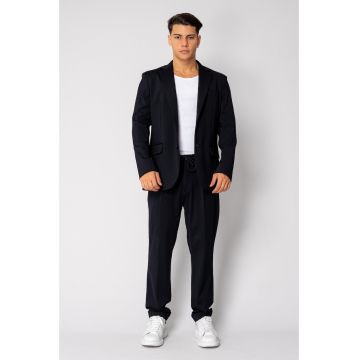 Costum Flex sacou si pantalon lung Black 18822
