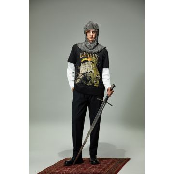 Medicine tricou din bumbac culoarea negru, cu imprimeu
