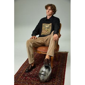 Medicine tricou din bumbac culoarea negru, cu imprimeu