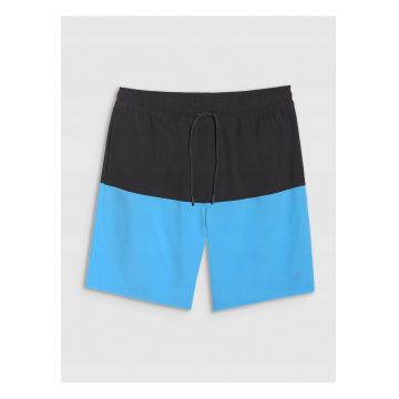 Pantaloni scurti de plaja barbati  poliester - albastru/negru