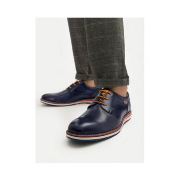Pantofi barbatesti -  302997503 - piele naturala - albastru -