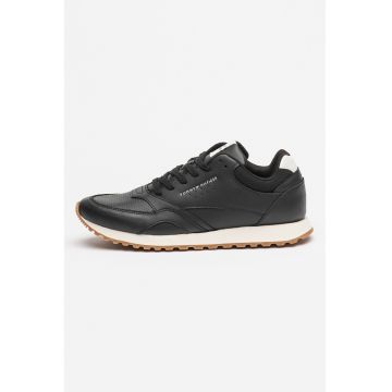 Pantofi sport de piele cu logo Pantofi sport de piele cu logo