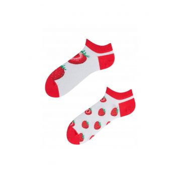 Sosete barbatesti pe glezna -  Imprimeu capsuni - Multicolor -