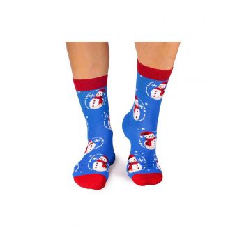Sosete bumbac de craciun Colour Cotton Om de Zapada Olaf - 43-46 EU - Albastru