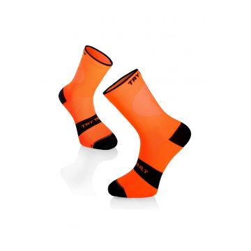 Sosete de ciclism usoare Portocaliu Fluo