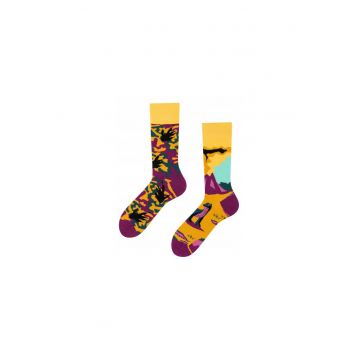 Sosete lungi pentru barbati -  Waran Reptile Lizard - Multicolor -