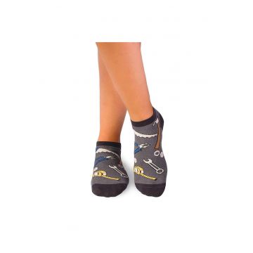 Sosete scurte bumbac Fine Cotton Dorel Instalatorul Gri