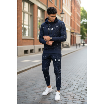 Trening barbati slim fit bleumarin  Pantaloni + Hanorac  13380 28-4.3