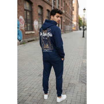 Trening barbati slim fit bleumarin  Pantaloni + Hanorac  13400