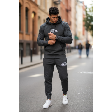 Trening barbati slim fit gri inchis   Pantaloni + Hanorac  13390