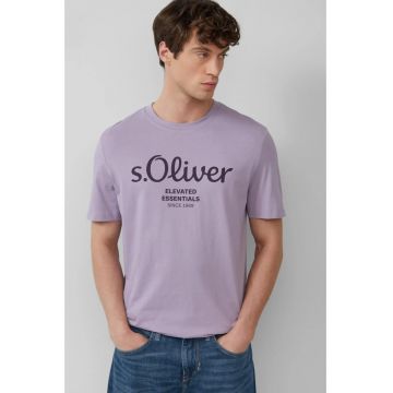 Tricou cu imprimeu logo metalic