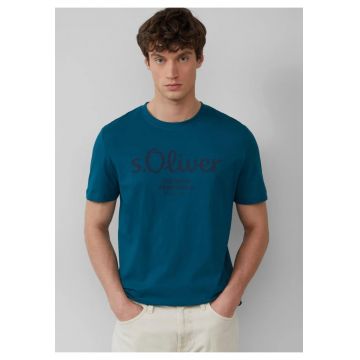 Tricou cu imprimeu logo metalic