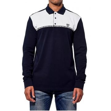 Bluza cu guler polo din bumbac regular fit - Bluza cu guler polo din bumbac regular fit -