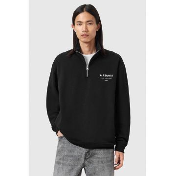Bluza de trening cu fermoar si imprimeu pe partea din spate Underground
