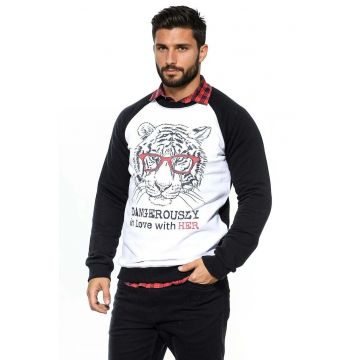 Bluza de trening cu imprimeu text si grafic