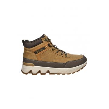 Botine de piele ecologica cu sireturi