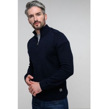 Cardigan regular fit cu fermoar