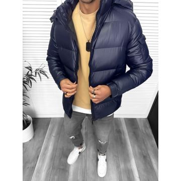 Geaca barbati groasa de iarna  bleu A18
