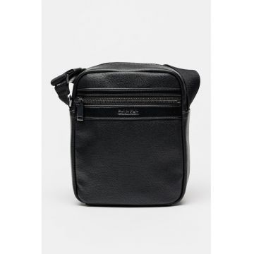 Geanta crossbody de piele ecologica cu fermoar