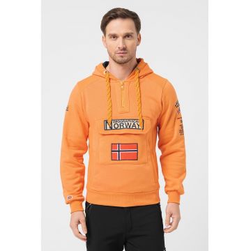 Hanorac cu snur si logo brodat Gymclass